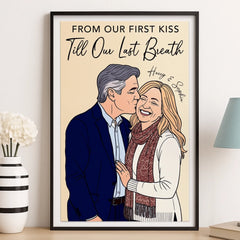 Custom Photo Vertical Poster - Personalized Anniversary Wedding Gifts For Husband And Wife. Him And Her - Together Feels Like Magic