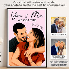Custom Photo Vertical Poster - Personalized Anniversary Wedding Gifts For Husband And Wife. Him And Her - You Are My Home