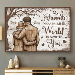 Custom Horizontal Poster - Personalized Anniversary Wedding Gifts For Husband And Wife. Him And Her - Our Love Keeps Growing