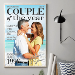 Custom Photo Vertical Poster - Personalized Anniversary Wedding Gifts For Husband And Wife. Him And Her - Choosing You Feels So Right