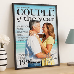 Custom Photo Vertical Poster - Personalized Anniversary Wedding Gifts For Husband And Wife. Him And Her - Choosing You Feels So Right