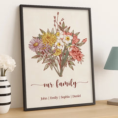 Custom Horizontal Poster - Personalized Birthday Gifts For Mom. Grandma. Family -  Bloom With Love