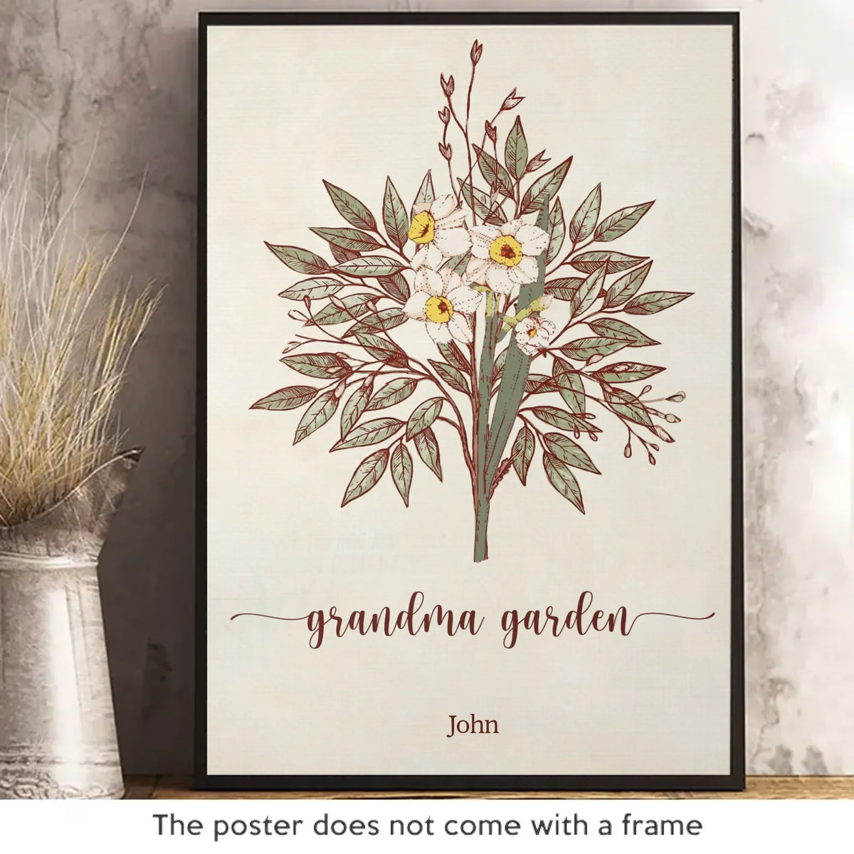 Custom Horizontal Poster - Personalized Birthday Gifts For Mom. Grandma. Family -  Bloom With Love