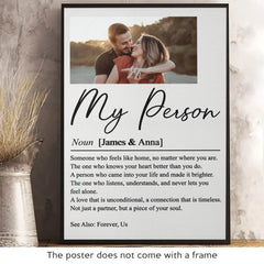 Custom Photo Vertical Poster - Personalized Anniversary Wedding Gifts For Husband And Wife. Him And Her - You And Me Works Always