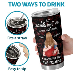 Custom Tumbler - Personalized Anniversary Wedding Gifts For Husband And Wife. Him And Her - Love That Feels Like Home