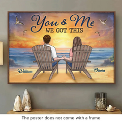 Love Grows Stronger With A Loyal Dog By Your Side - Dog Personalized Custom Horizontal Poster - Gift For Couples. Pet Owners. Pet Lovers