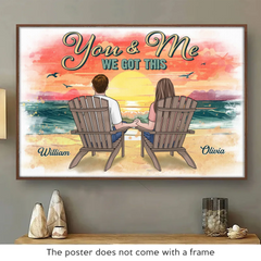 Our Love Story Includes A Furry Chapter - Dog Personalized Custom Horizontal Poster - Gift For Couples. Pet Owners. Pet Lovers