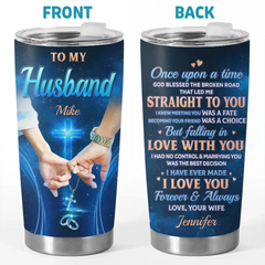 Custom Tumbler - Personalized Anniversary Wedding Gifts For Husband And Wife. Him And Her - Infinite Love. Infinite Us