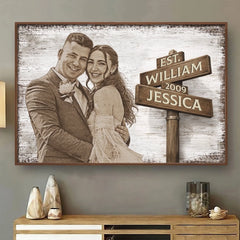 Custom Photo Horizontal Poster - Personalized Anniversary Wedding Gifts For Husband And Wife. Him And Her - Love Chosen Again Today