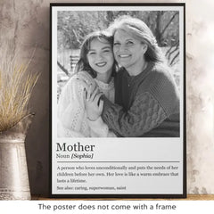Custom Photo Vertical Poster - Personalized Mother's Day Gifts For Mom. Grandma - A Mother's Love Never Fades