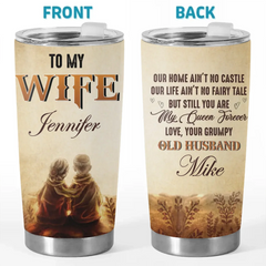 Custom Tumbler - Personalized Anniversary Wedding Gifts For Husband And Wife. Him And Her - Since The Moment I Saw You I Was Yours