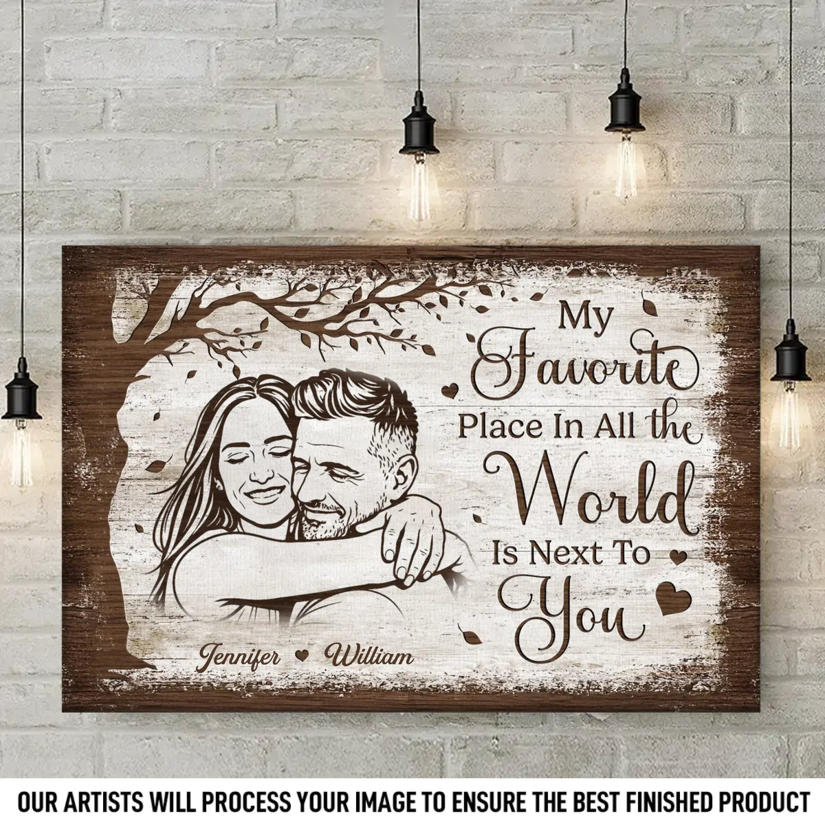 Custom Photo Horizontal Canvas - Personalized Anniversary Wedding Gifts For Husband And Wife. Him And Her - Choosing Love Every Morning