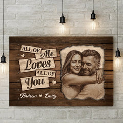 Custom Photo Horizontal Canvas - Personalized Anniversary Wedding Gifts For Husband And Wife. Him And Her - Together Life Feels Kinder