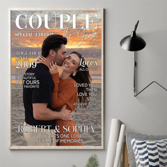 Custom Photo Vertical Poster - Personalized Anniversary Wedding Gifts For Husband And Wife. Him And Her - Love Finds Us Every Day