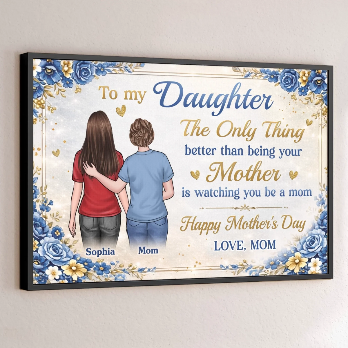 Custom Horizontal Poster - Personalized Mother's Day Birthday Gifts For Daughter - The Sweetest Journey