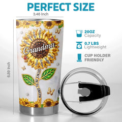 Custom Sunflower Tumbler - Personalized Mother's Day Birthday Gifts For Mom. Grandma - Grandma Life. Best Life