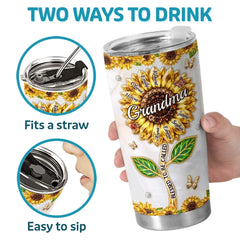 Custom Sunflower Tumbler - Personalized Mother's Day Birthday Gifts For Mom. Grandma - Grandma Life. Best Life