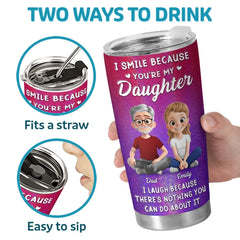 Custom Tumbler - Personalized Birthday Gifts For Daughter - Just A Dad Loving His Girl