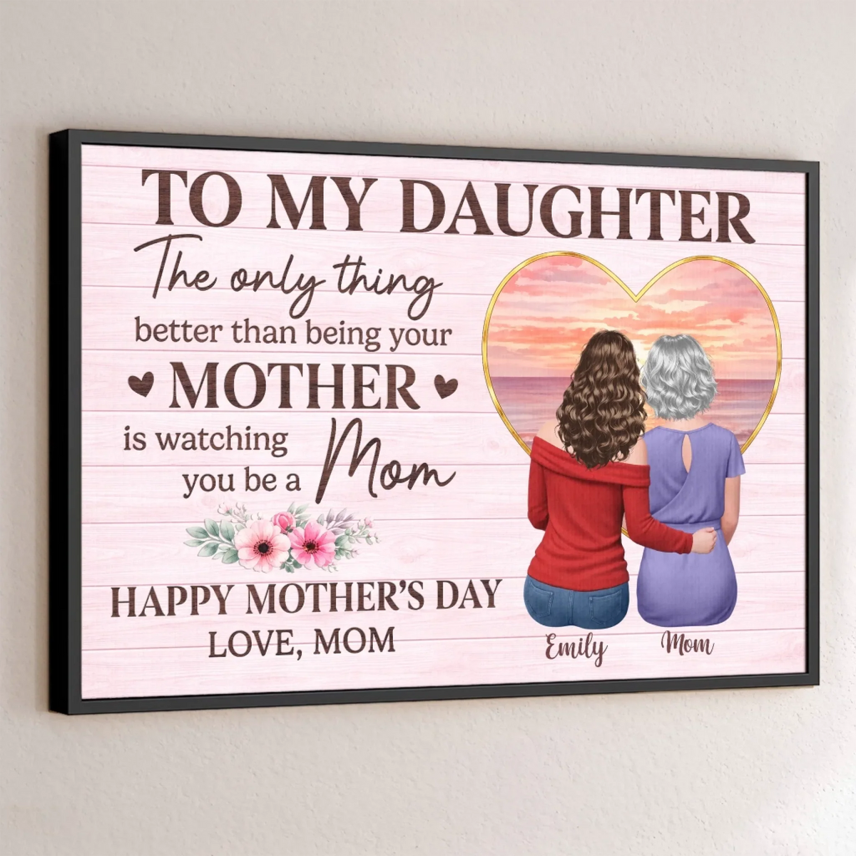 Custom Horizontal Poster - Personalized Mother's Day Birthday Gifts For Daughter - Where Memories Become Part Of Home