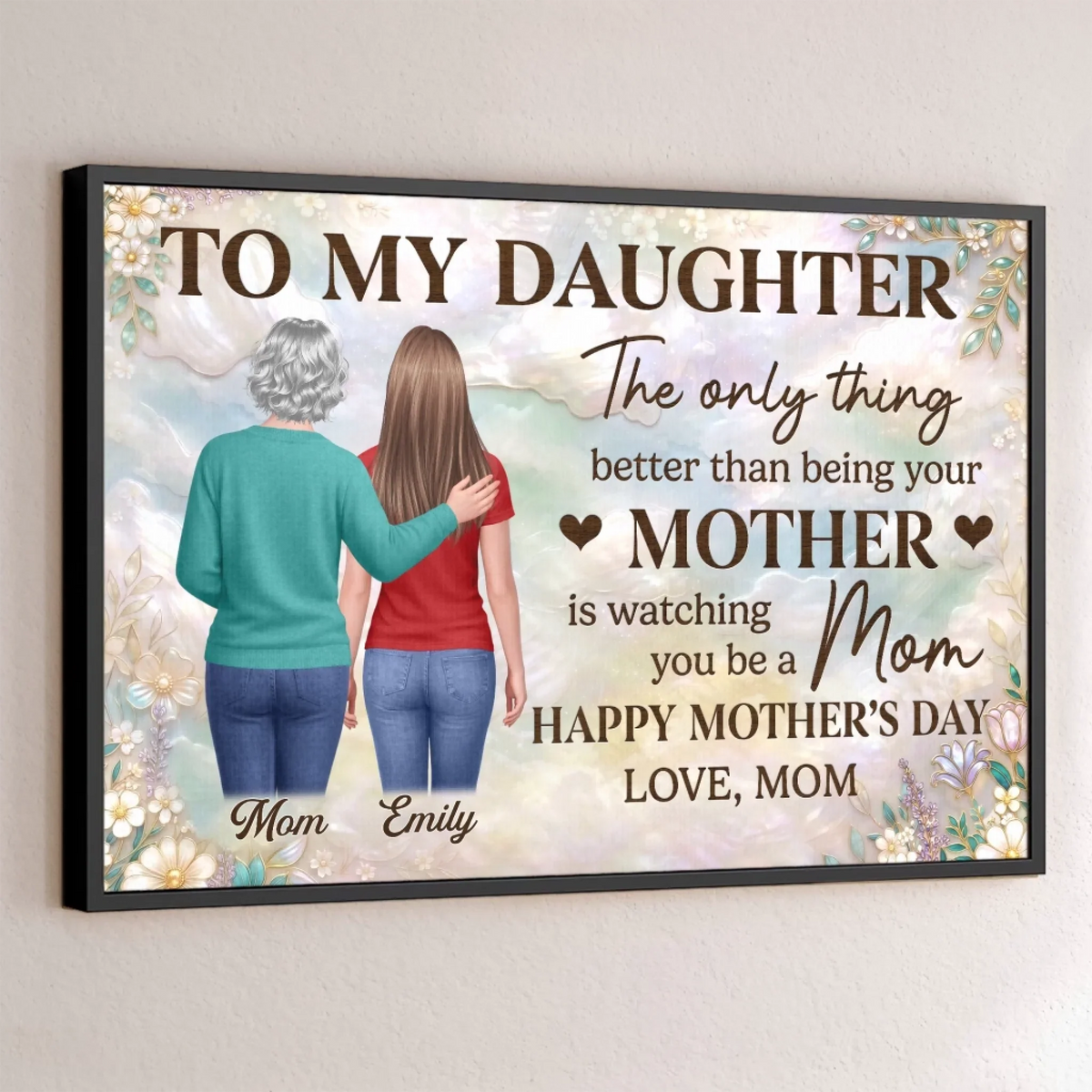 Custom Horizontal Poster - Personalized Mother's Day Birthday Gifts For Daughter - Always With You