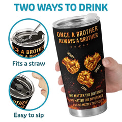 Custom Tumbler - Personalized Birthday Gifts For Brother - Brothers Through Every Season