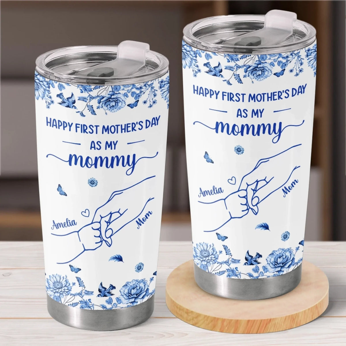 Custom Tumbler - Personalized Mother's Day. Baby Shower. Gender Reveal Gifts For New Moms. Wife. Daughter - The Beginning Of Mommy Magic