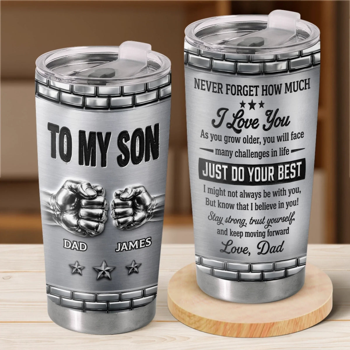 Custom 3D Inflated Effect Printed Tumbler - Personalized Birthday Gifts For Son - I'm Always Proud Of You