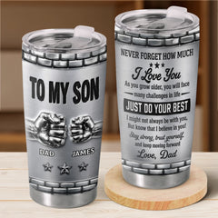 Custom 3D Inflated Effect Printed Tumbler - Personalized Birthday Gifts For Son - I'm Always Proud Of You