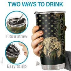 Husband Daddy Protector Hero - Tumbler - To My Dad. Gift For Dad. Dad Gift From Daughter And Son. Birthday Gift For Dad