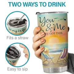 Meeting You Was Fate But Falling In Love With You Was Beyond My Control - Tumbler - Gift For Couples. Husband Wife