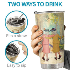 Brown Bear Panda I'd Fight One Of Those Sonsabitches For You - Tumbler - To My Bestie. Gift For Bestie. Best Friend. Sister. Birthday Gift For Bestie And Friend