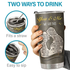 To My Wife I Married You Because I Can't Live Without You - Tumbler - To My Wife. Gift For Wife. Anniversary. Engagement. Wedding. Marriage Gift