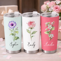 Custom Tumbler - Personalized Best Friend Birthday Gifts For Women. Besties. Sisters. BFF. Family. Yourself - Coffee Gossip Repeat
