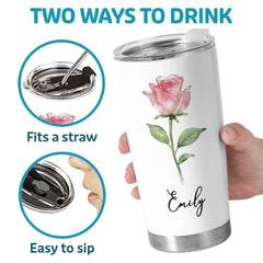 Custom Tumbler - Personalized Best Friend Birthday Gifts For Women. Besties. Sisters. BFF. Family. Yourself - Coffee Gossip Repeat