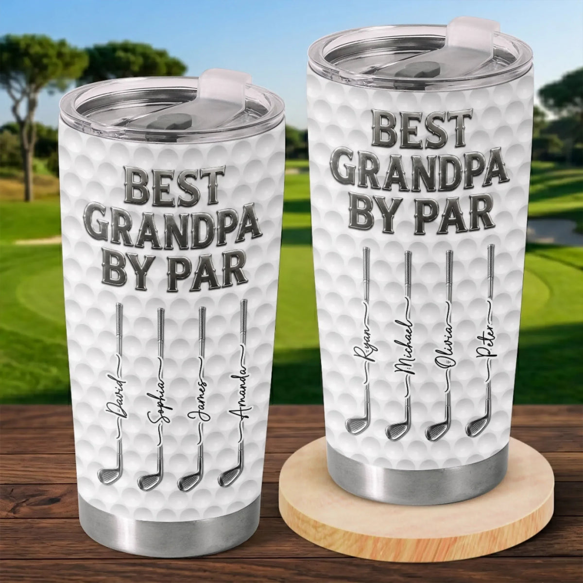 Custom Golf Tumbler - Personalized Father's Day Birthday Gifts For Dad. Grandpa. Golf Lovers. Sports Fans. Sports Lovers - Golf Now Adult Later