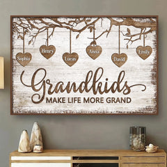 Custom Horizontal Poster - Personalized Birthday Gifts For Mom. Grandma - Blessed With Every Grand Child