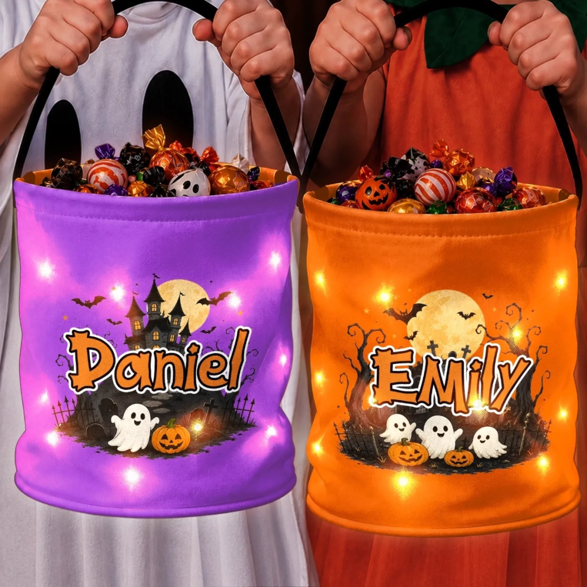 Custom LED Light Bucket Bag - Tiny Trickster
