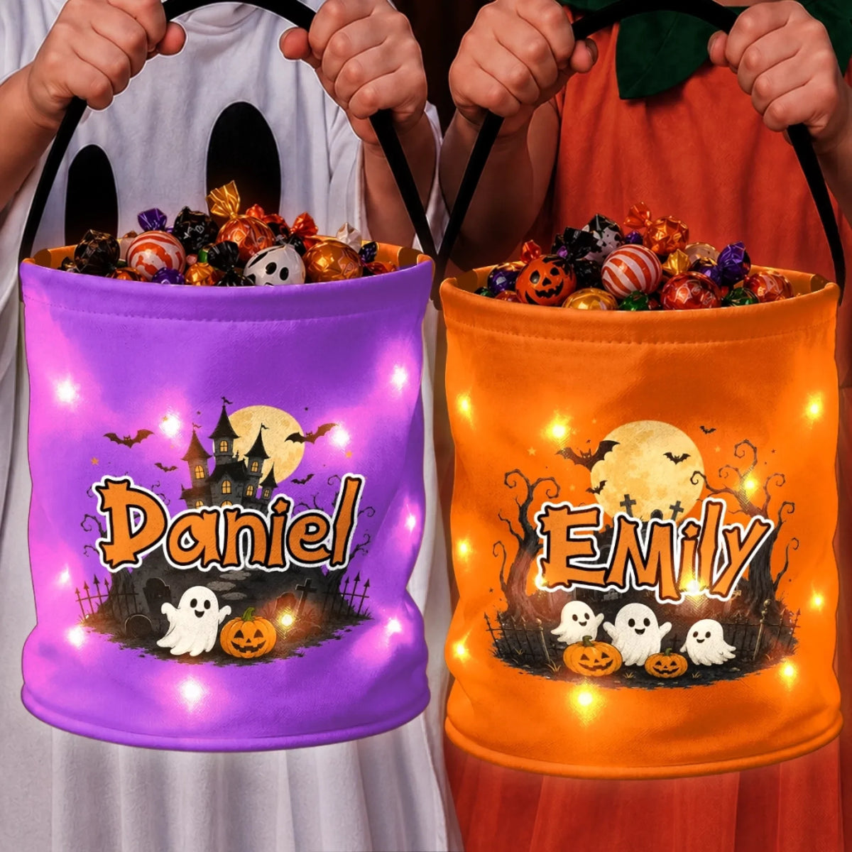Custom LED Light Bucket Bag - Tiny Trickster