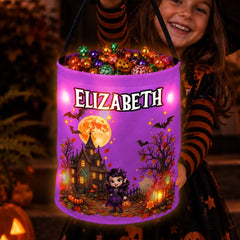 Custom LED Light Bucket Bag - Spooky Little Cutie
