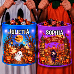Custom LED Light Bucket Bag - Spooky Little Cutie