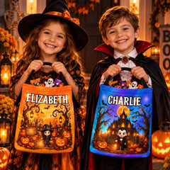 Custom LED Light Bucket Bag - Trick Or Treat Spooky