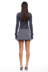 LIONESS Ivy League Top Charcoal