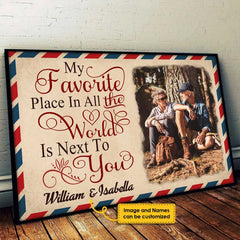 I Love To Stay Next To You - Upload Image. Personalized Horizontal Poster