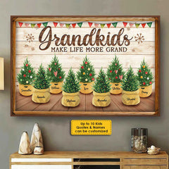 Grandkids - The Greatest Joy Of All - Personalized Horizontal Poster