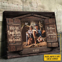 And So Together - Upload Image. Personalized Horizontal Canvas