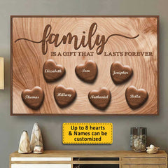 Family Is Forever - Personalized Horizontal Poster - Gift For Couples. Husband Wife