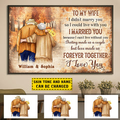 Destiny Made Us A Couple - Gift For Couples. Personalized Horizontal Poster