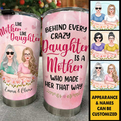 Like Mother Like Daughter - Personalized Tumbler - Gift For Mom. Gift For Daughter