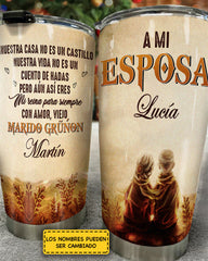 A Mi Esposa - Eres Mi Reina Para Siempre - Gift For Couples. Husband Wife - Personalized Tumbler Spanish