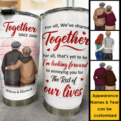 The Rest Of Our Lives - Personalized Tumbler - Gift For Couples. Husband Wife